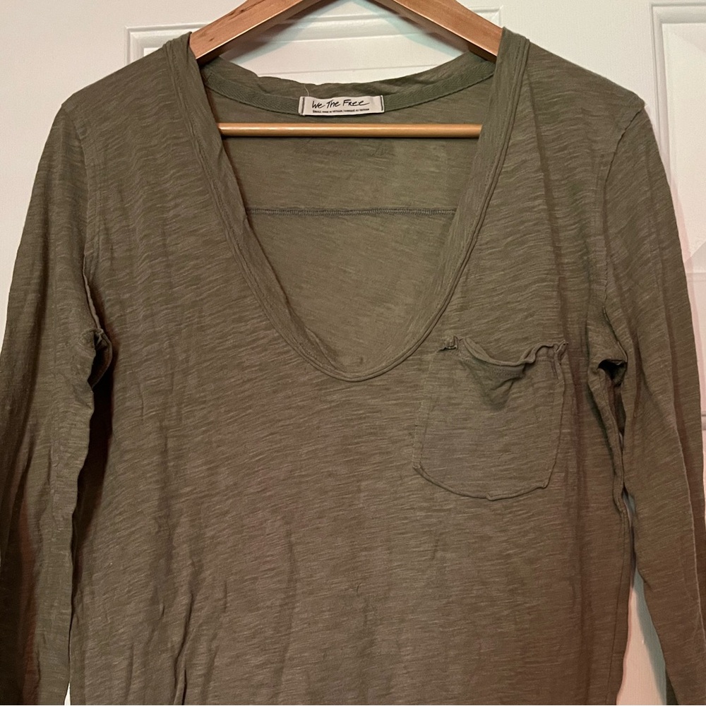 We The Free Tunic Green Tissue Top S